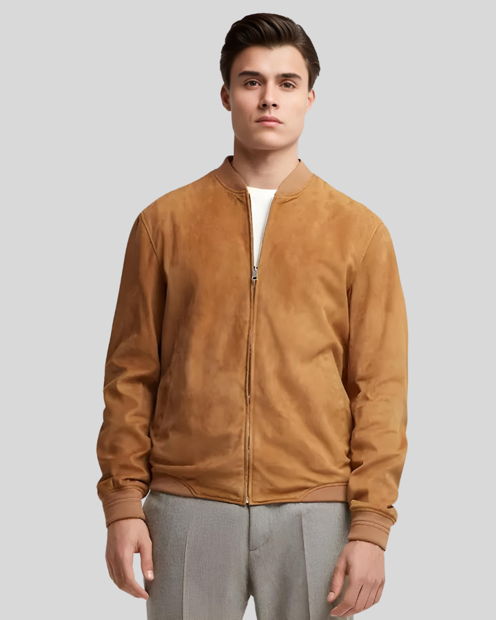 Axton Tan Suede Leather Jacket