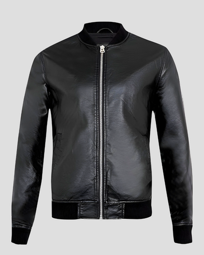 Bailei Black Bomber Leather Jacket 3