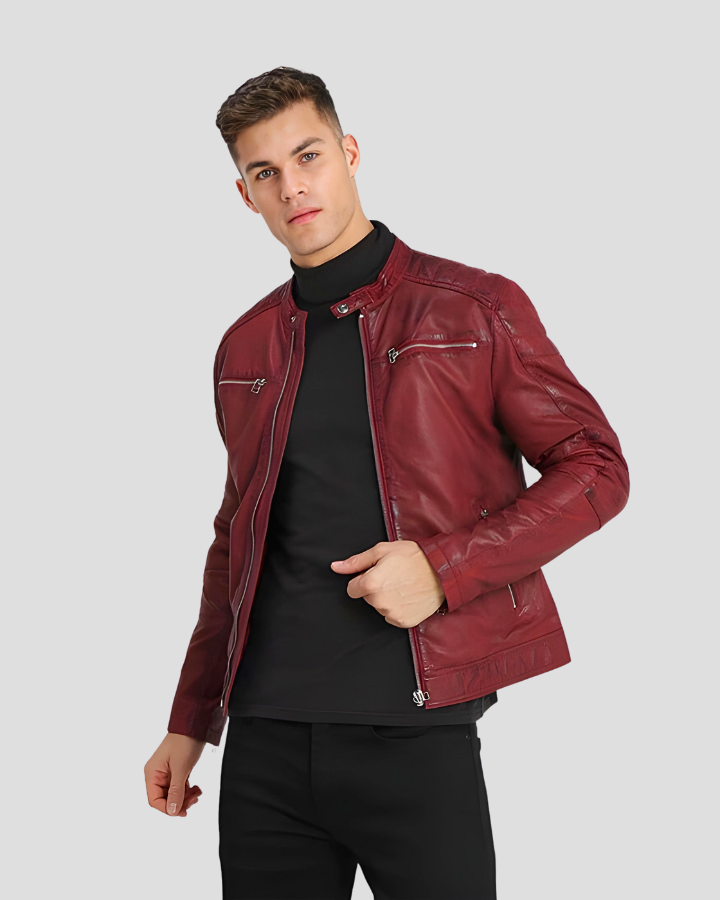 Men s Red Leather Jackets Buy Real Red Leather Jackets for Men NYC Leather Jackets