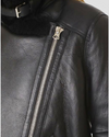 Catalina Black Biker Shearling Leather Jacket 5