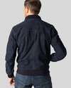 Demir Blue Suede Bomber Leather Jacket 3