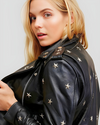 Khloe Black Studded Leather Jacket 4