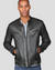 Lucas Black Motorcycle Leather Jacket 3