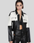 Monochrome Moto Leather Biker Jacket 1