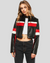 Urban Crop Black Leather Jacket with Patch Pockets 1