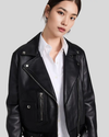 Vera Black Biker Leather Jacket