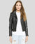 Amia Black Studded Leather Jacket