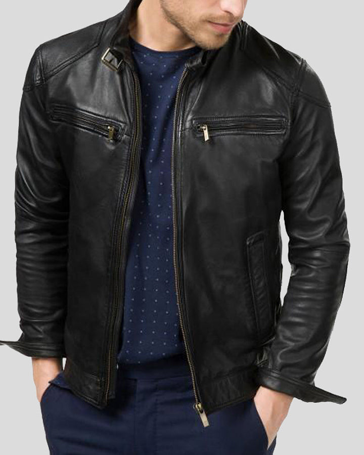 Mens Biker Leather Jackets - 100% Real Leather Moto Jackets - NYC ...