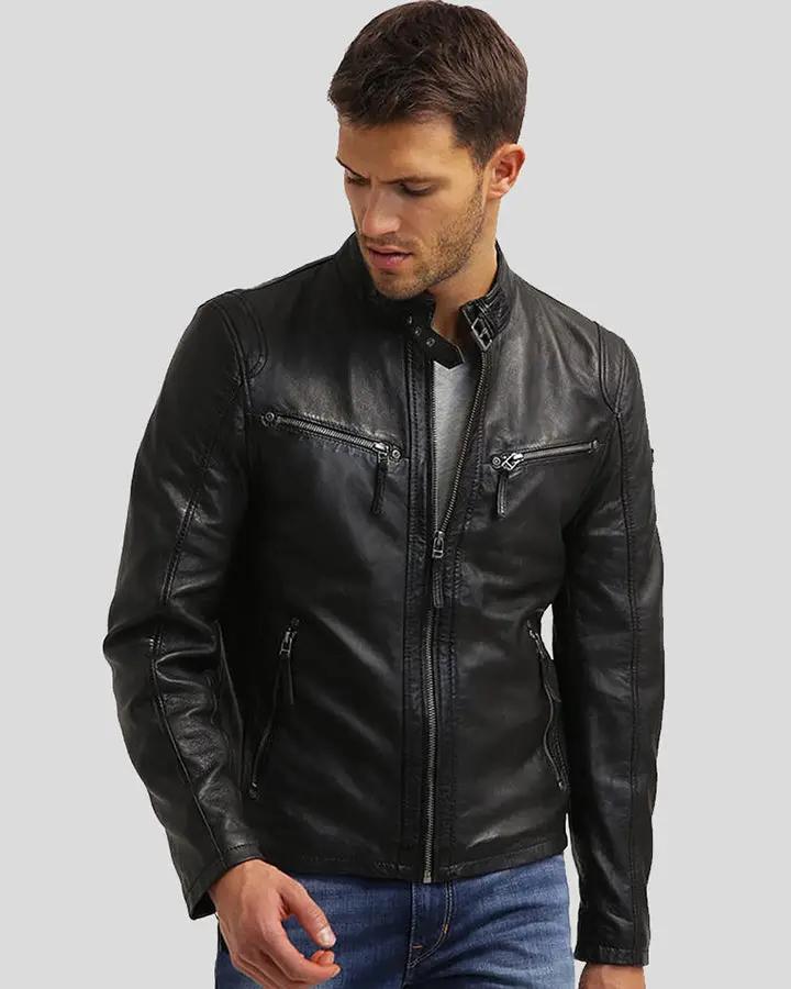 Black Leather Jackets for Men - 100% Real Leather - NYC Leather Jackets