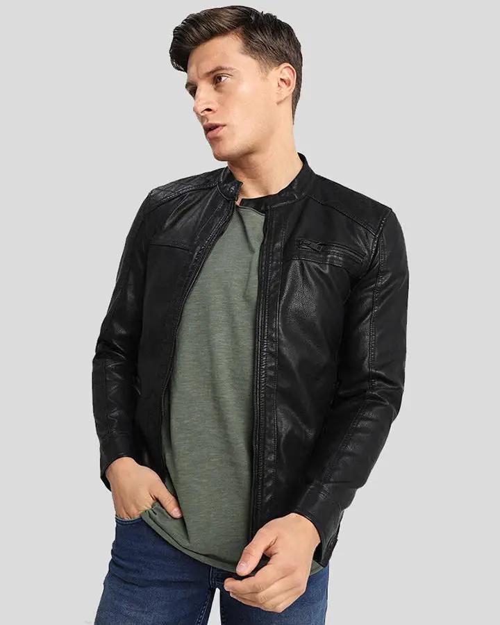 New Men's Leather Jacket 100% Soft Lambskin Stylish Moto Biker Slim Fit  Jacket