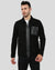 Orme Black Suede Racer Leather Jacket